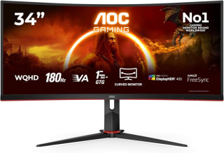 Monitor AOC CU34G2XP/BK 34" UltraWide QHD 180Hz VA Curvo HDR400 por 239.99€