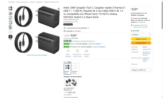 Cargador Anker 20W Tipo C por $329 | Oferta Amazon