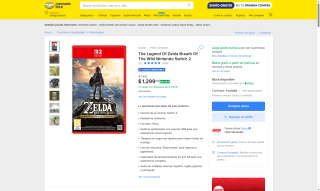 The Legend of Zelda: Breath of the Wild para Switch 2 por $924 | Mercado Libre