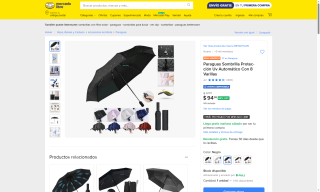 Paraguas Automático 8-60 Varillas por $95 | Ahorro Mercado Libre