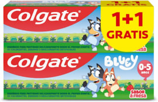 COLGATE Kids Bluey Pasta Sabor Fresa 0-5 años Pack 2 x 50 ml por 0.95€