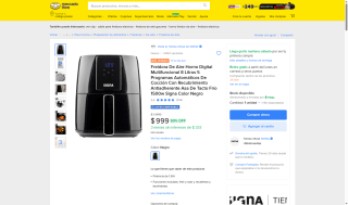 Freidora de Aire Signa 8L 1.5W por $999 | Mercado Libre