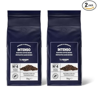 2 Kg Amazon Intenso Koffiebonen, donker geroosterd voor €21,56 bij Amazon