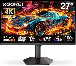 KOORUI G2741L 27" Monitor Gaming, UHD 2160P 160Hz / FHD 1080P 320Hz por 159.99€