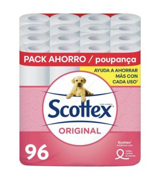 Scottex papel higienico original 96 rollos por 19,40€
