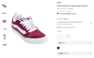 Tenis Vans Knu Skool por $599 | Liverpool
