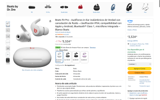 Audífonos Beats Fit Pro Blanco por $3,324 | Amazon
