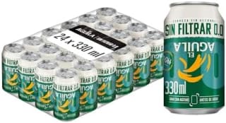 24 latas El Aguila Sin Filtrar 00 Cerveza Lager Especial Sin Alcohol 33cl por 13.29€
