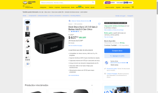 Dock Disco Duro Sata 2 Bahías por $637 | Mercado Libre