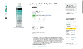 Agua Micelar Neutrogena 400ml por $49 | Oferta Amazon