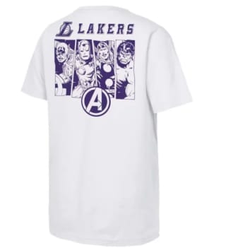 Camiseta Los Angeles Lakers - Marvel X NBA para niños por 12€