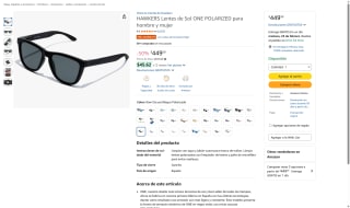 Gafas Hawkers One Polarized Negro Mate 55,7mm por $450 | Amazon