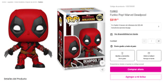 Funko Pop! Marvel Deadpool por $319 en Liverpool