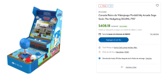 Consola retro portátil My Arcade Sega Sonic The Hedgehog por $408 en Sam's Club