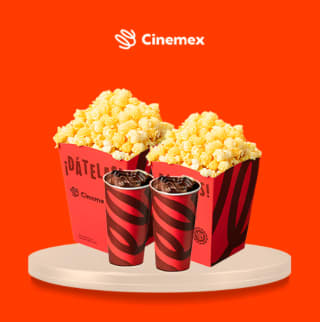 2 Combos Grandes de Cinemex por $180 en Red Pass