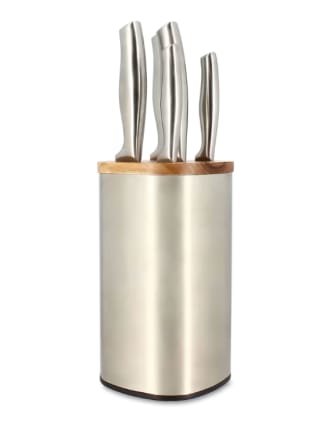 Bloc Couteaux Menastyl 5 Pièces, en Acier Inoxydable & Bois à 19,99€