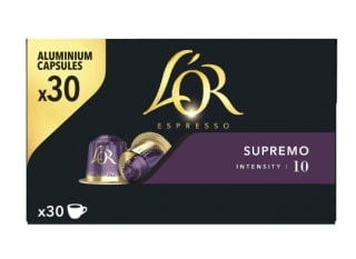 Lot de 2 boîtes de 30 capsules de café L’Or compatible Supremo Nespresso à 9,35€