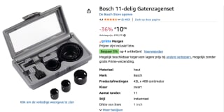 Bosch Gatenzaag - 11-delige set voor €10,06 bij Amazon