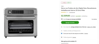 Horno Digital Oster 22L por $2,509 | Bodega Aurrera