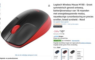 Logitech M190 draadloze muis voor €10,99 bij Amazon