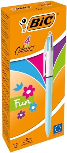 12 bolígrafos BIC 887777 4 colores Fun Retráctiles punta media por 10.59€