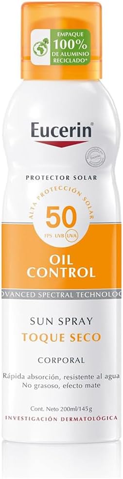 Eucerin Protector Solar Corporal Toque Seco FPS 50+ Spray 200ml por $358 | Amazon