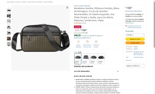 Bandolera para Hombre Cuero Sintético por $139 | Oferta Amazon