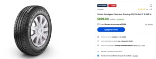 Llanta Goodyear Direction Touring 175/70R13" en $899 | Oferta Walmart