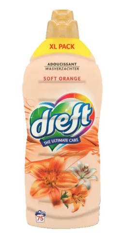 Dreft Wasverzachter Soft Orange (1.650 ml, 75 wasbeurten) voor €2,99 bij Hoogvliet