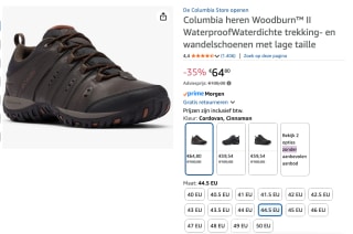 Columbia Sportschoenen Woodburn II voor €54,80 bij AMazon