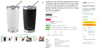 Redlemon Vaso Térmico Doble Pared 600ml por $298 | Amazon