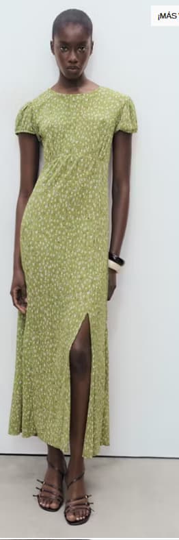 Vestido estampado abertura lateral por 9.99€