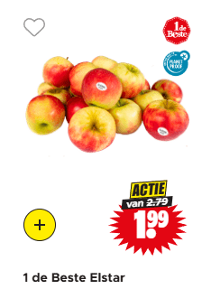 Hollandse Elstar 1 kg voor €1,99 bij irk