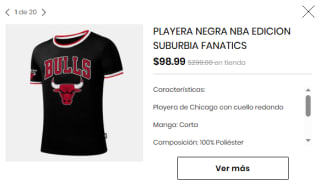 Playera Negra NBA Edicion Suburbia Fanatics en $99 | Privalia