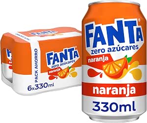 12 latas Fanta Naranja Zero Azúcar Refresco 33 cl por 6.21€