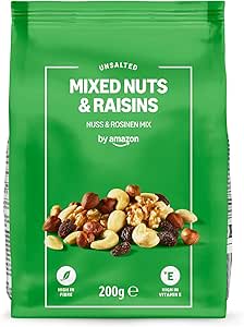 by Amazon Mezcla Frutos Secos y Uvas Pasas 200g por 1,85€