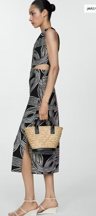 Vestido estampado aberturas por 7.99€
