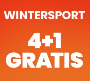 4+1 gratis op wintersport items bij Plutosport