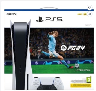 Console PlayStation 5 - Édition Standard + EA Sports FC 24 à 549,99€