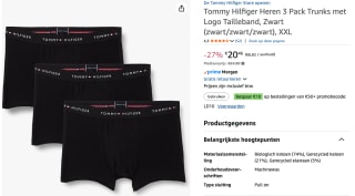 Tommy Hilfiger 3 Pack Logo Waistband Trunks voor €20,46 bij Amazon