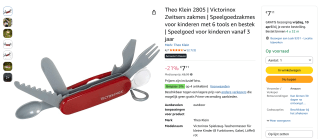 Victorinox Zwitsers Kinderzakmes voor €7,11