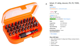 Bahco 59/S31B-IP Bitset 31-delig voor €6,95 bij Amazon