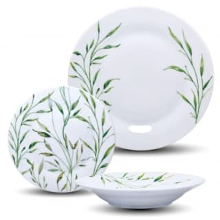 Vajilla de Porcelana de 12 pzas CARREFOUR HOME Leaf por 12,99€