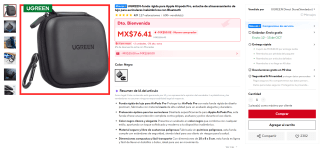 Funda rígida para AirPods por $36 en AliExpress