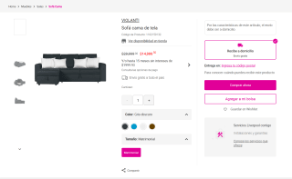 Sofá Cama de Tela por $13,000 | Liverpool (Santander MSI)