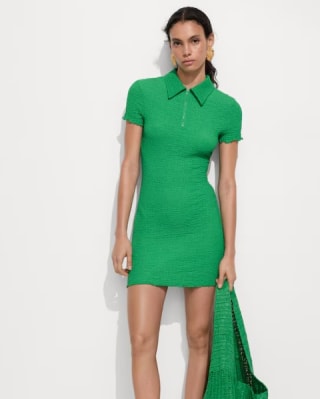 Vestido cuello polo textura para Mujer por 3.99€