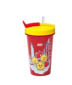 Mug Lego Room Copenhagen Avec Paille, Iconic Girl, Rouge Vif/jaune, 500 Ml à 12,87€