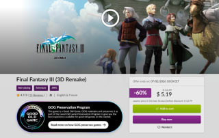 Final Fantasy III (3D Remake) por $42 | Oferta GOG