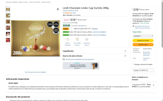 Caja Chocolates Lindt Lindor 288g por $259 | Amazon