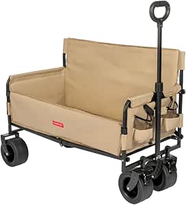 Flamingueo Carro Playa Plegable con Ruedas Giro 360º Bolsa para Protección por 69€